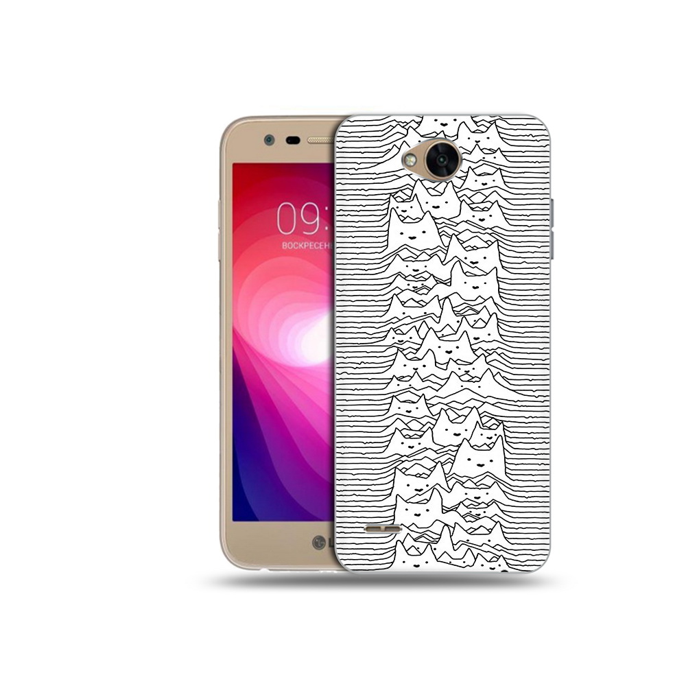 

Чехол MyPads Tocco для LG X Power 2 черно белые коты 3D, Прозрачный, Tocco