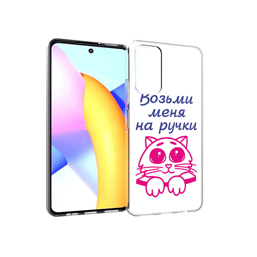 

Чехол MyPads Tocco для Huawei Honor 10 X Lite мяу, Прозрачный, Tocco
