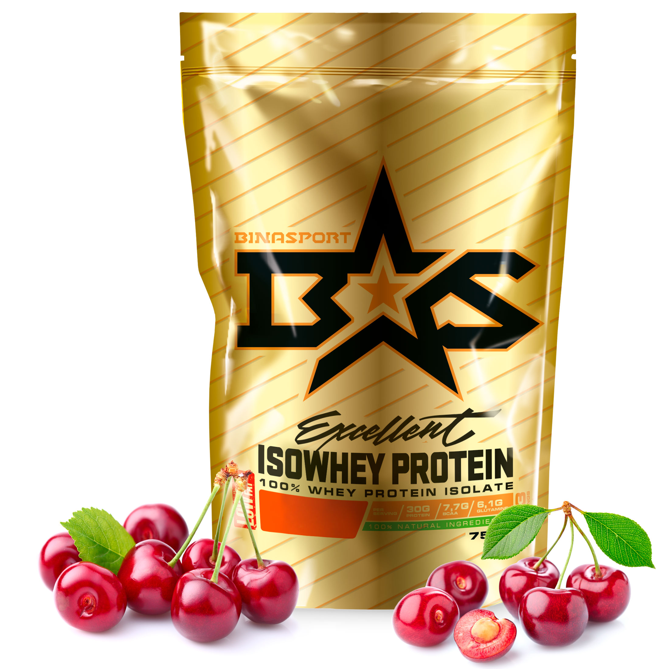 фото Протеин binasport excellent isowhey protein, 750 г, cherry