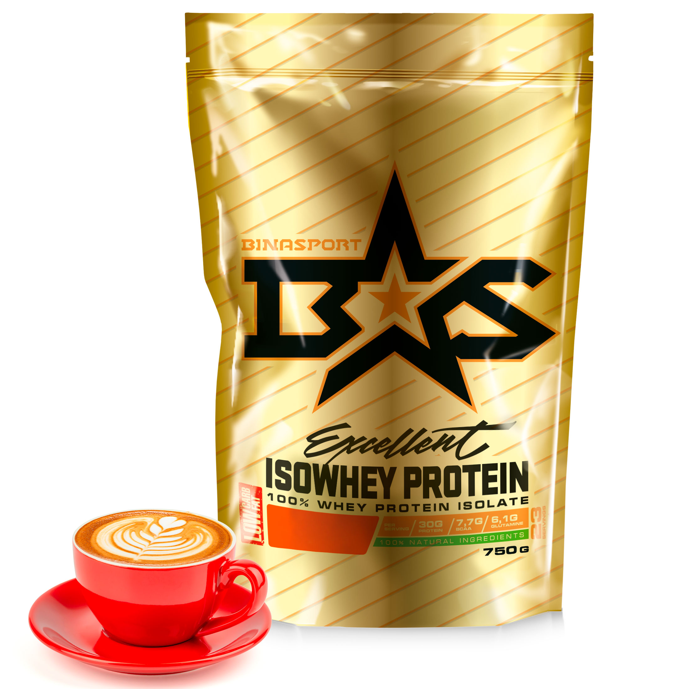 фото Протеин binasport excellent isowhey protein, 750 г, capuccino