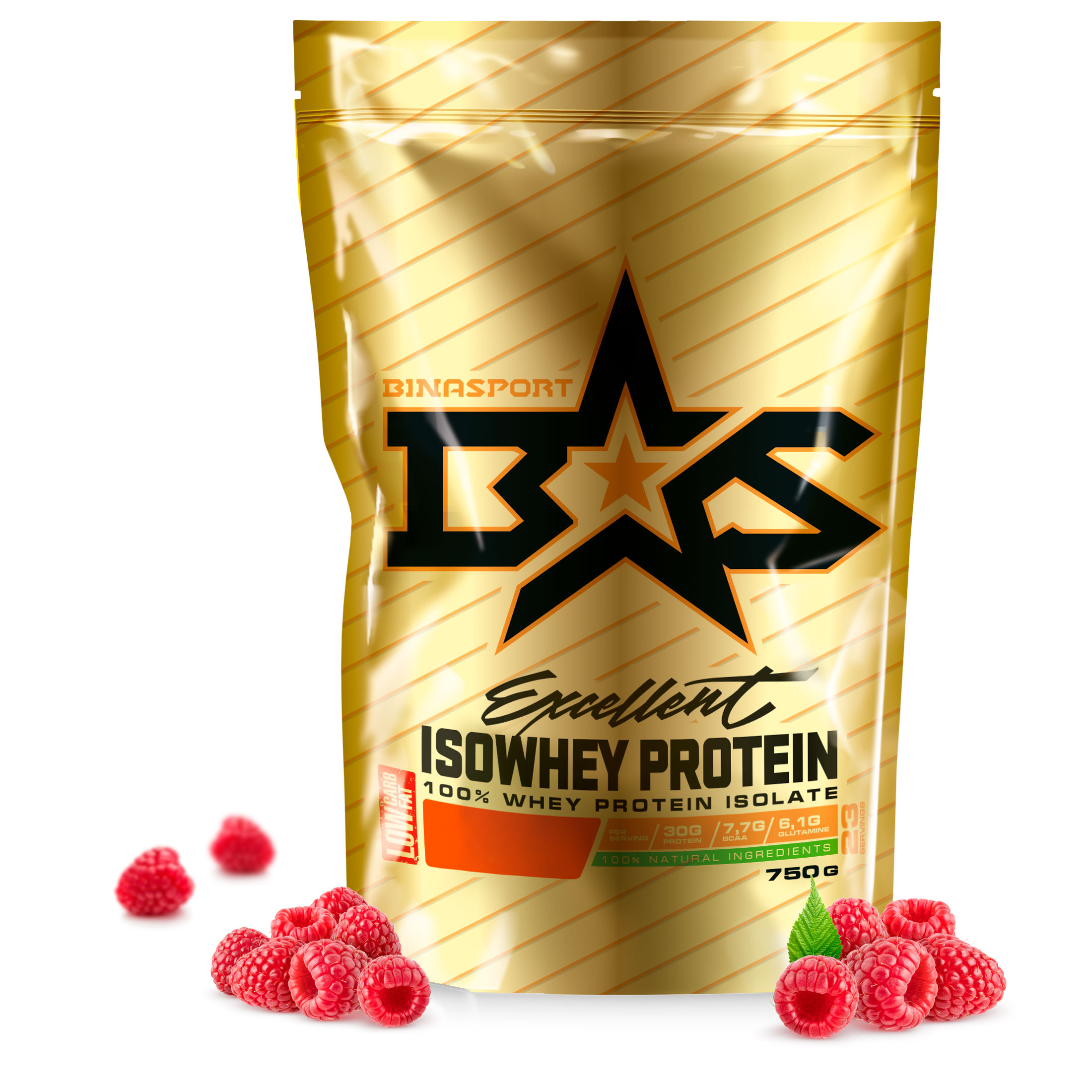 фото Протеин binasport excellent isowhey protein, 750 г, raspberry