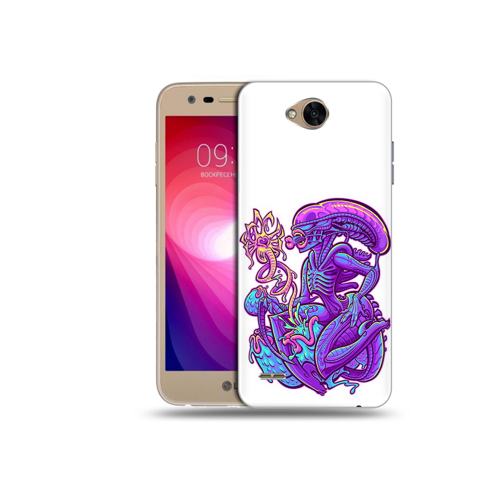 

Чехол MyPads Tocco для LG X Power 2 чужой фиолетовый цвет, Прозрачный, Tocco