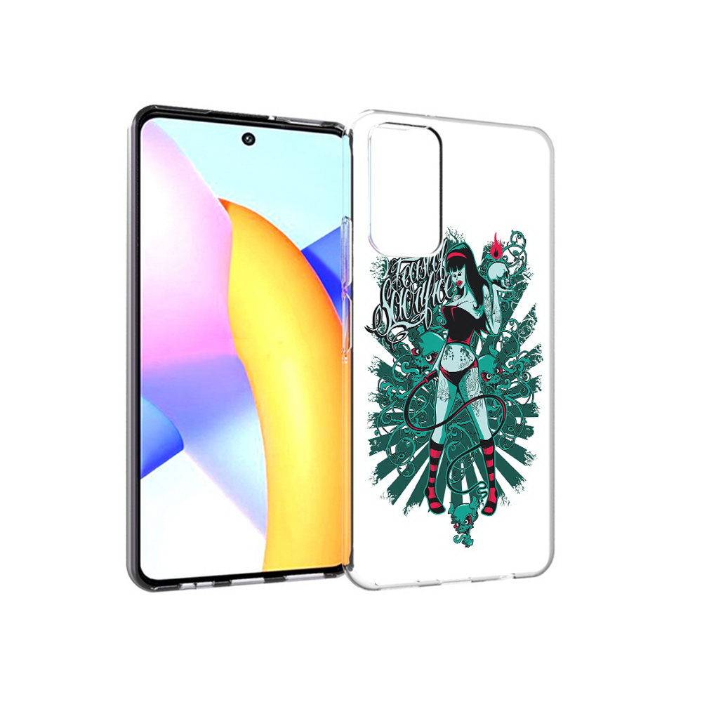 

Чехол MyPads Tocco для Huawei Honor 10 X Lite нарисованная девушка в татуировках, Прозрачный, Tocco