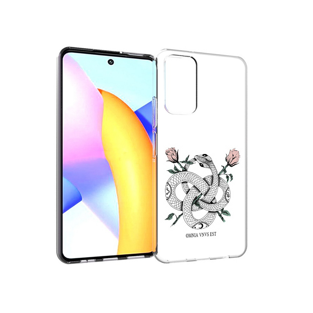 

Чехол MyPads Tocco для Huawei Honor 10 X Lite нарисованная змея абстракция, Прозрачный, Tocco