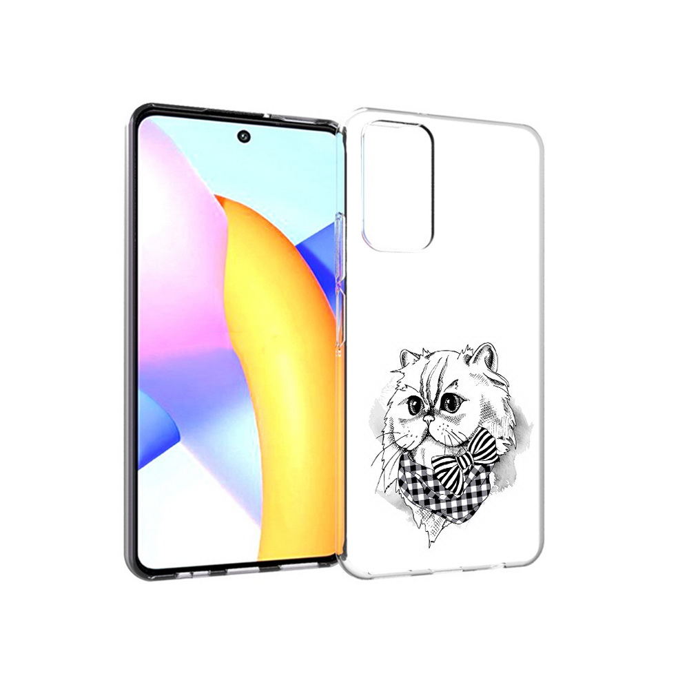 

Чехол MyPads Tocco для Huawei Honor 10 X Lite нарисованная красивая кошечка, Прозрачный, Tocco