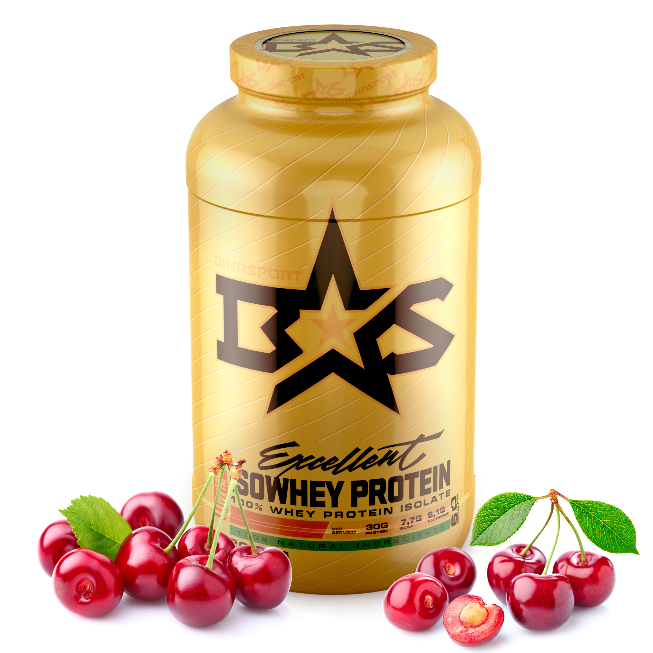 фото Протеин binasport excellent isowhey protein, 1300 г, cherry