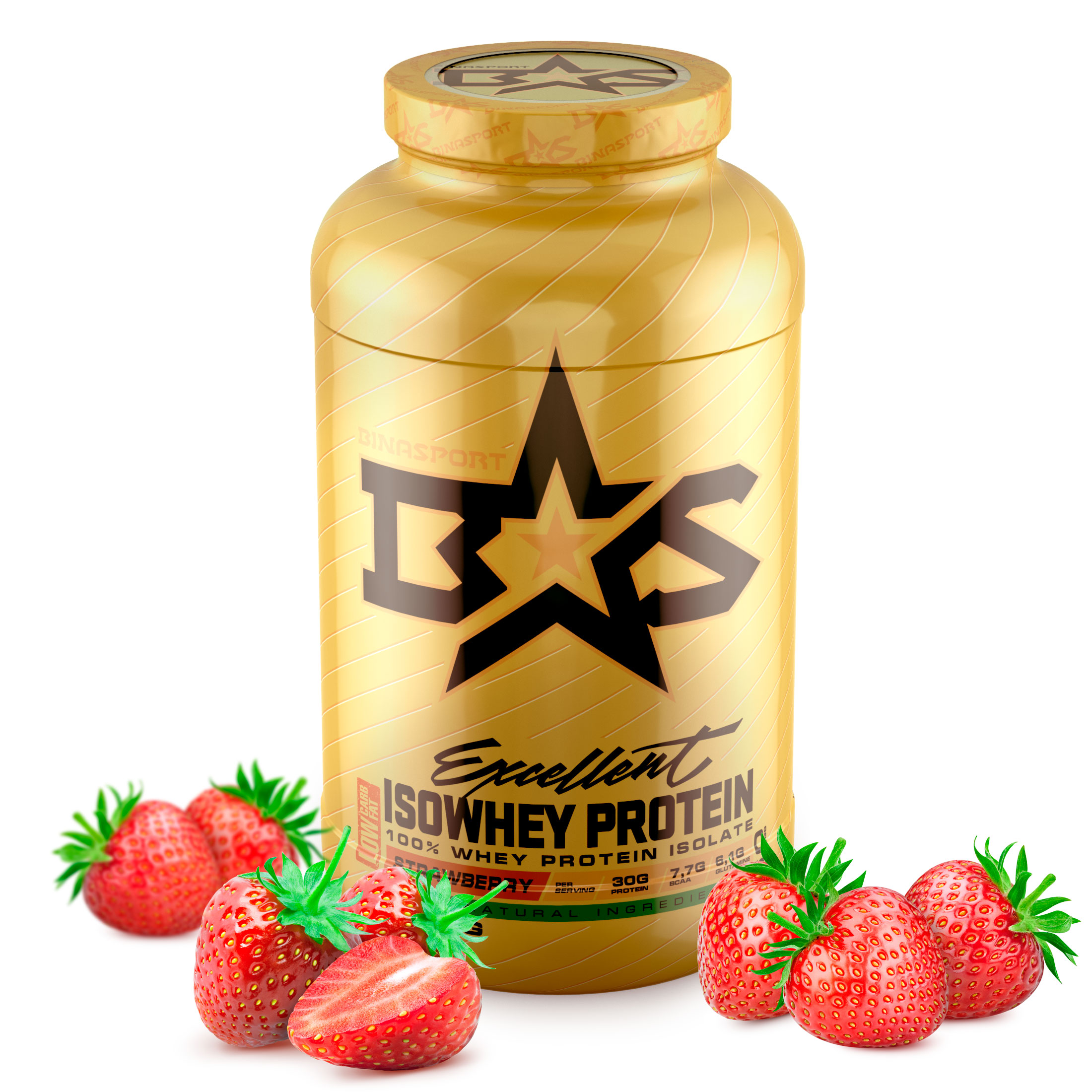 Протеин Binasport Excellent Isowhey Protein, 1300 г, strawberry