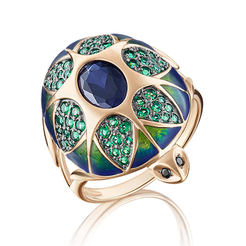

Кольцо из золота с корундом искусственным р. 19 PLATINA jewelry 01-4840-00-294-1110-46, 01-4840-00-294-1110-46