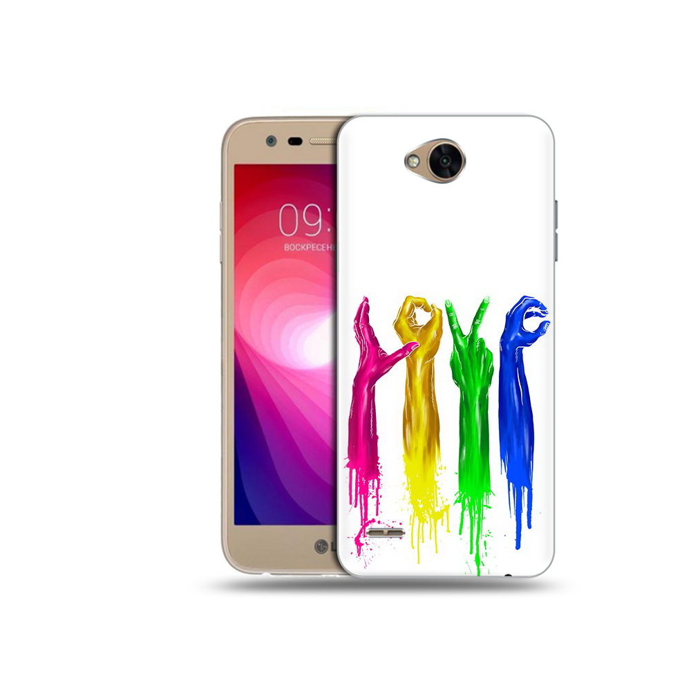 

Чехол MyPads Tocco для LG X Power 2 яркие руки love, Прозрачный, Tocco