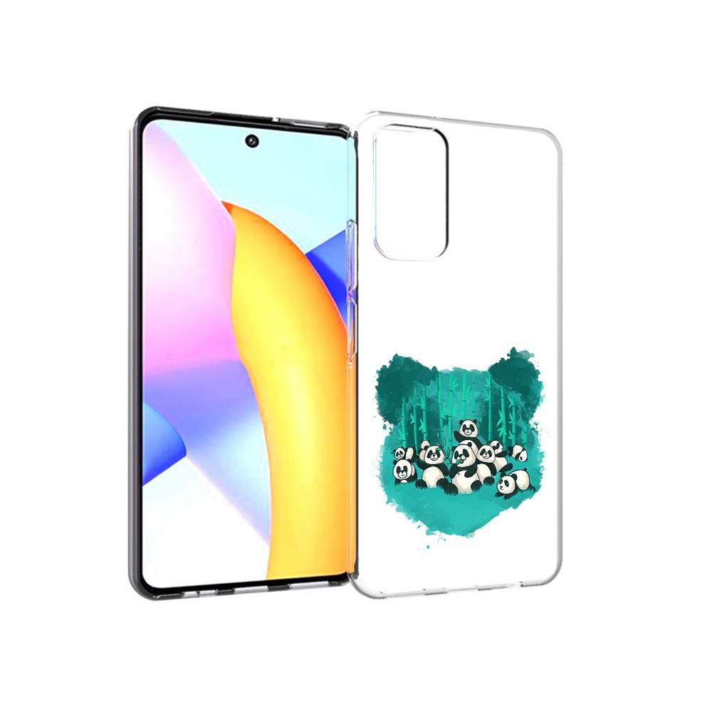 

Чехол MyPads Tocco для Huawei Honor 10 X Lite нарисованные панды, Прозрачный, Tocco