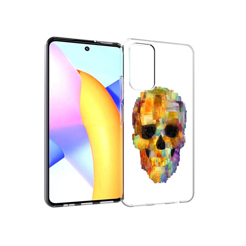 

Чехол MyPads Tocco для Huawei Honor 10 X Lite нарисованный череп, Прозрачный, Tocco