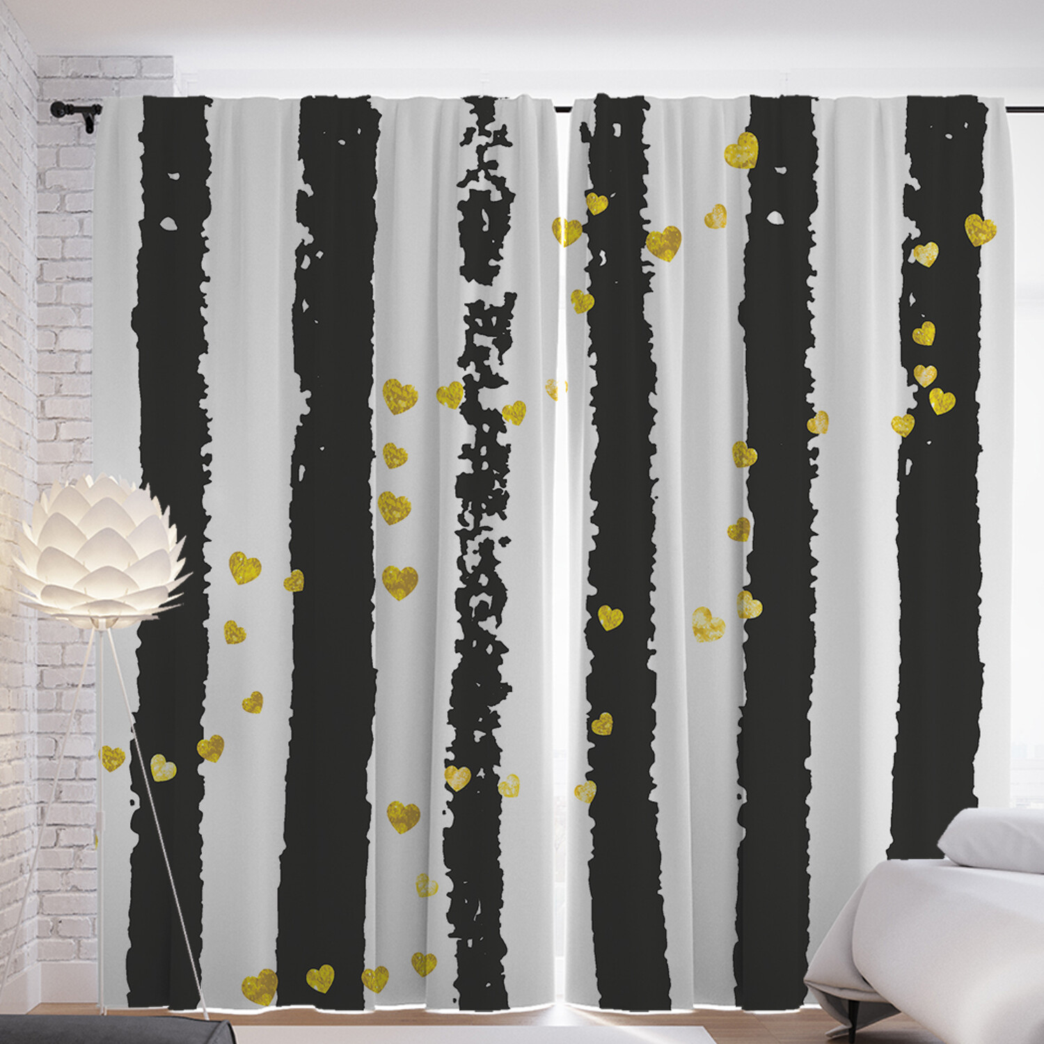 

Шторы с фотопечатью JoyArty "Осыпание сердец" из сатена, 290х265 см, Осыпание сердец