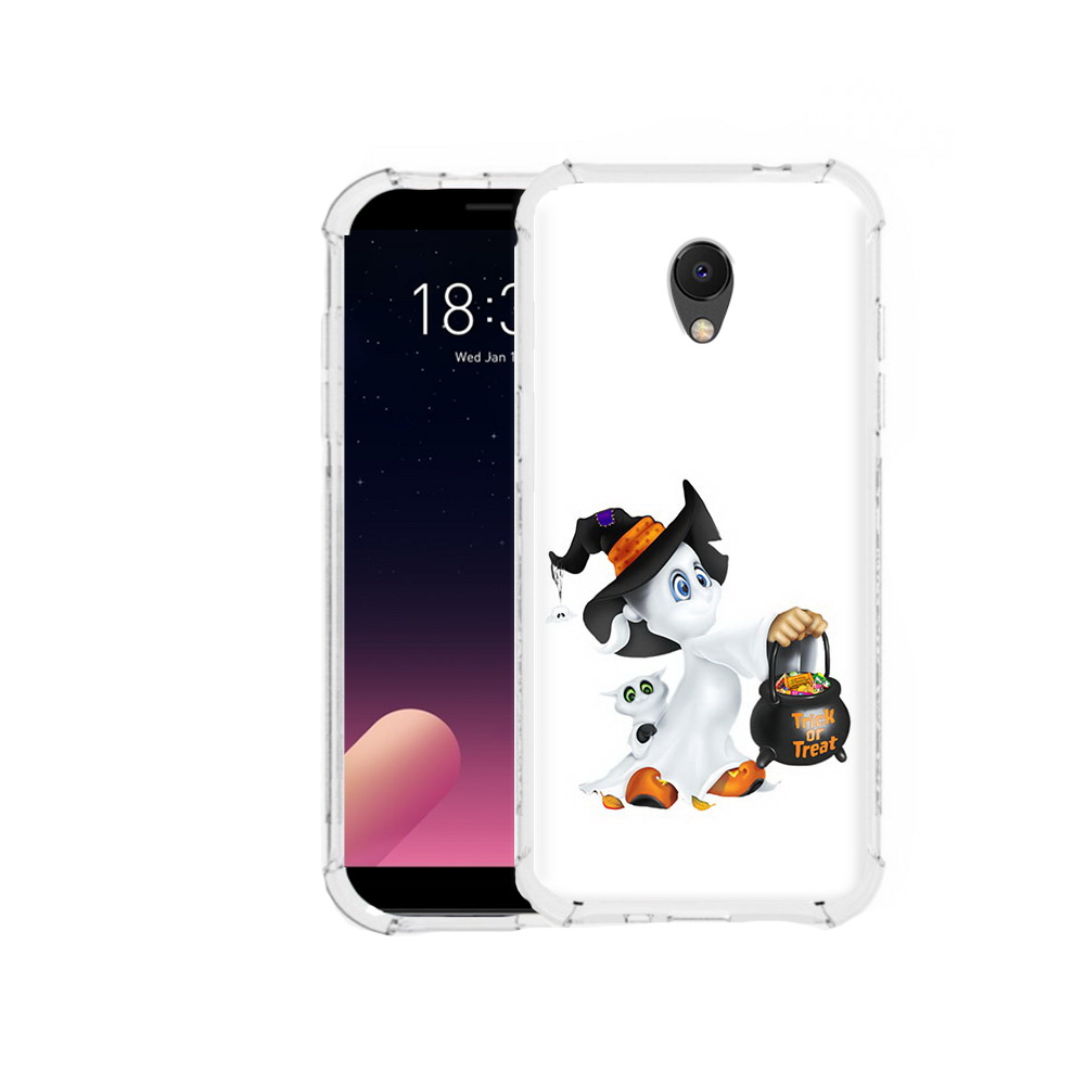 

Чехол MyPads Tocco для Meizu M6S Маленький призрак, Прозрачный, Tocco