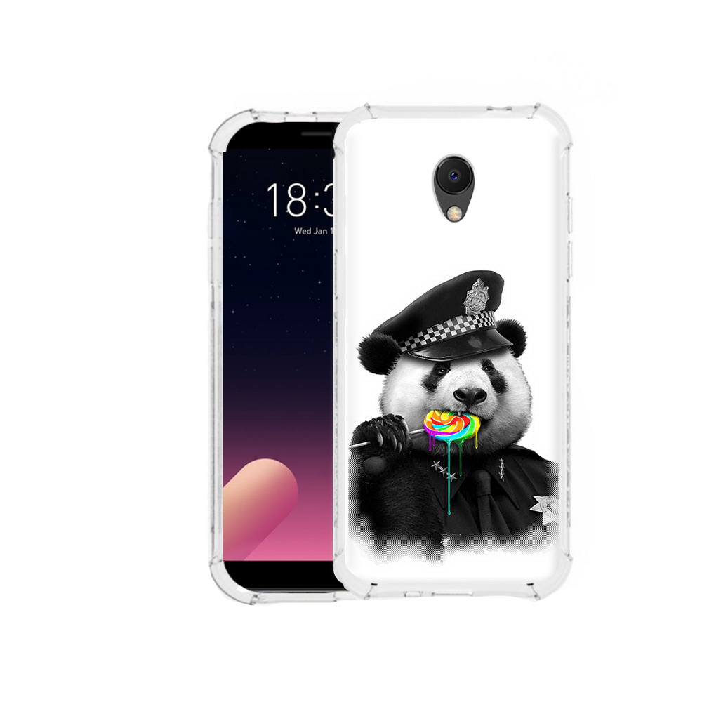 

Чехол MyPads Tocco для Meizu M6S Панда полиция, Прозрачный, Tocco