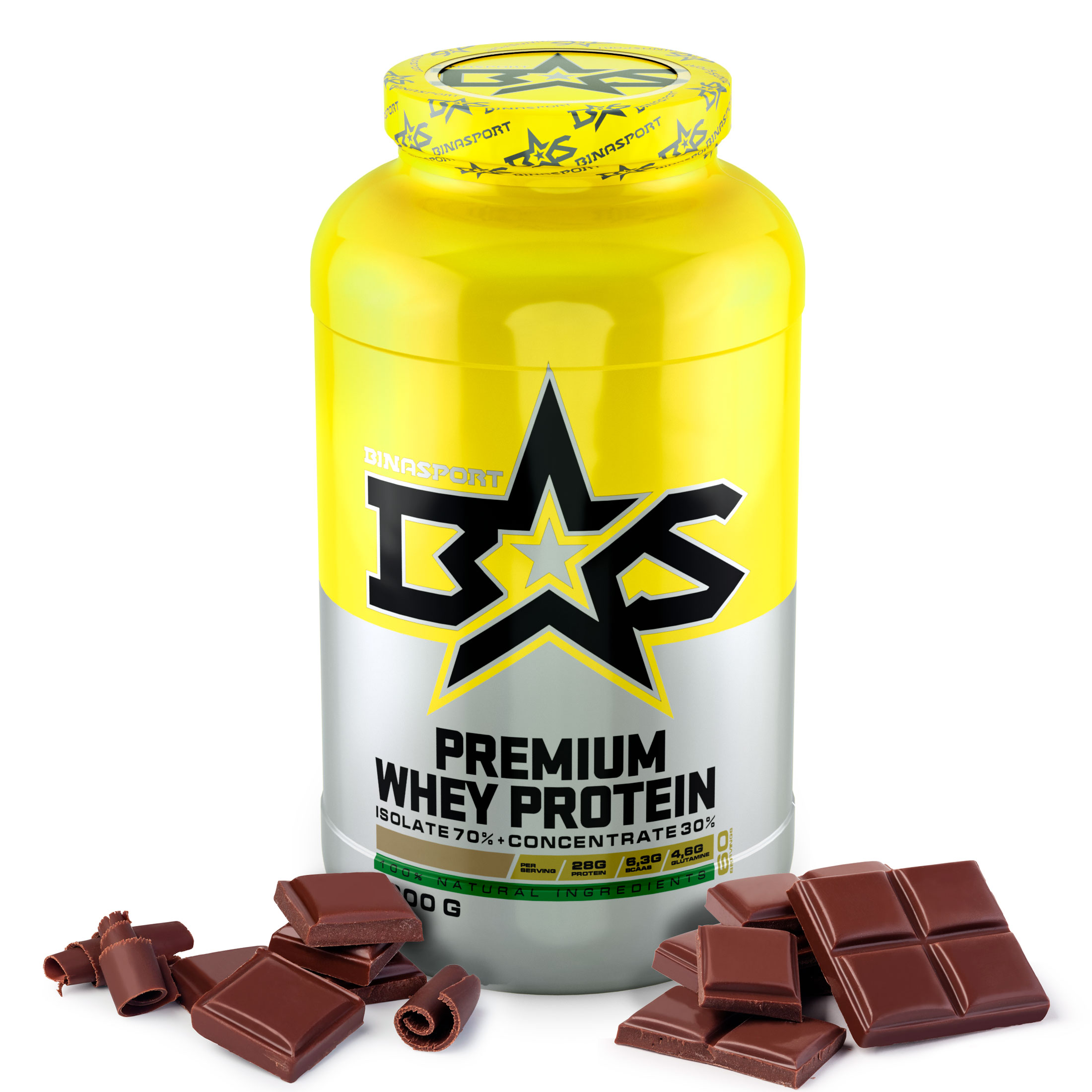 фото Протеин binasport premium whey protein, 1300 г, chocolate
