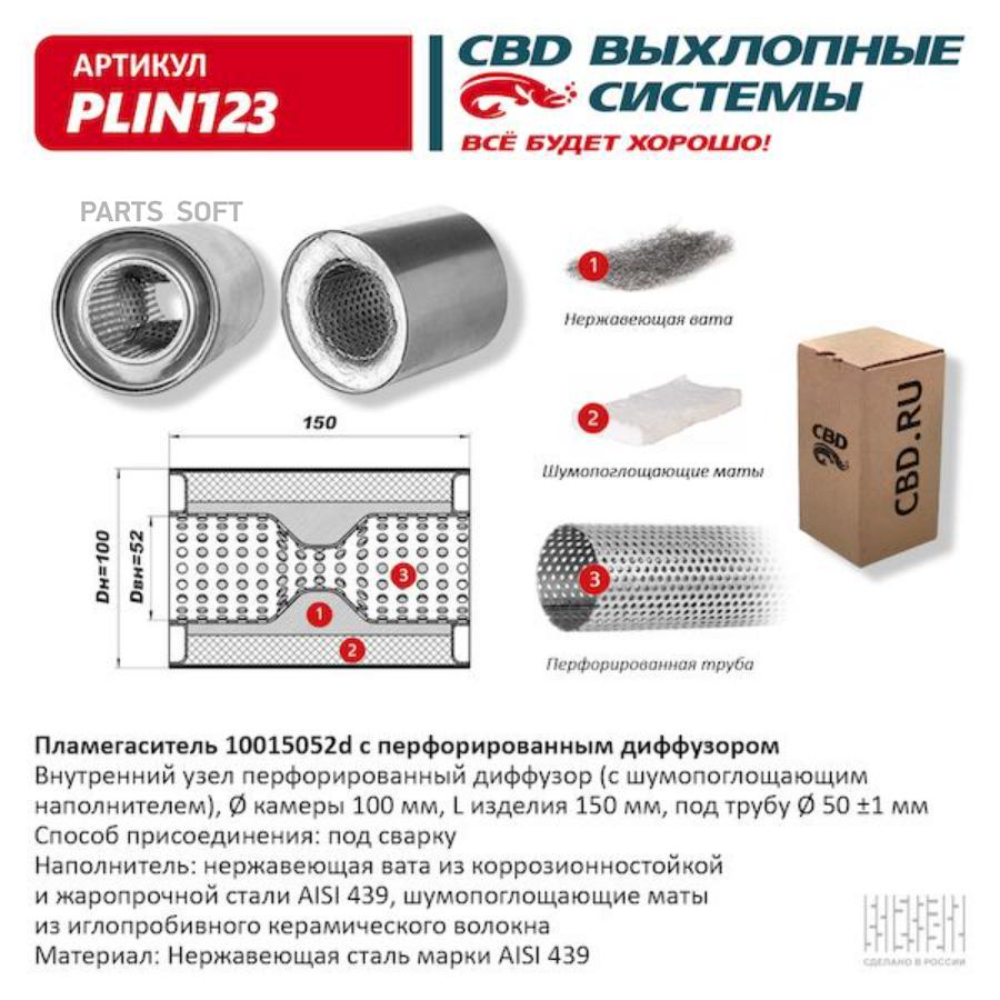 Пламегаситель 10015052d Перфорированный Диффузор CBD PLIN123 3322₽