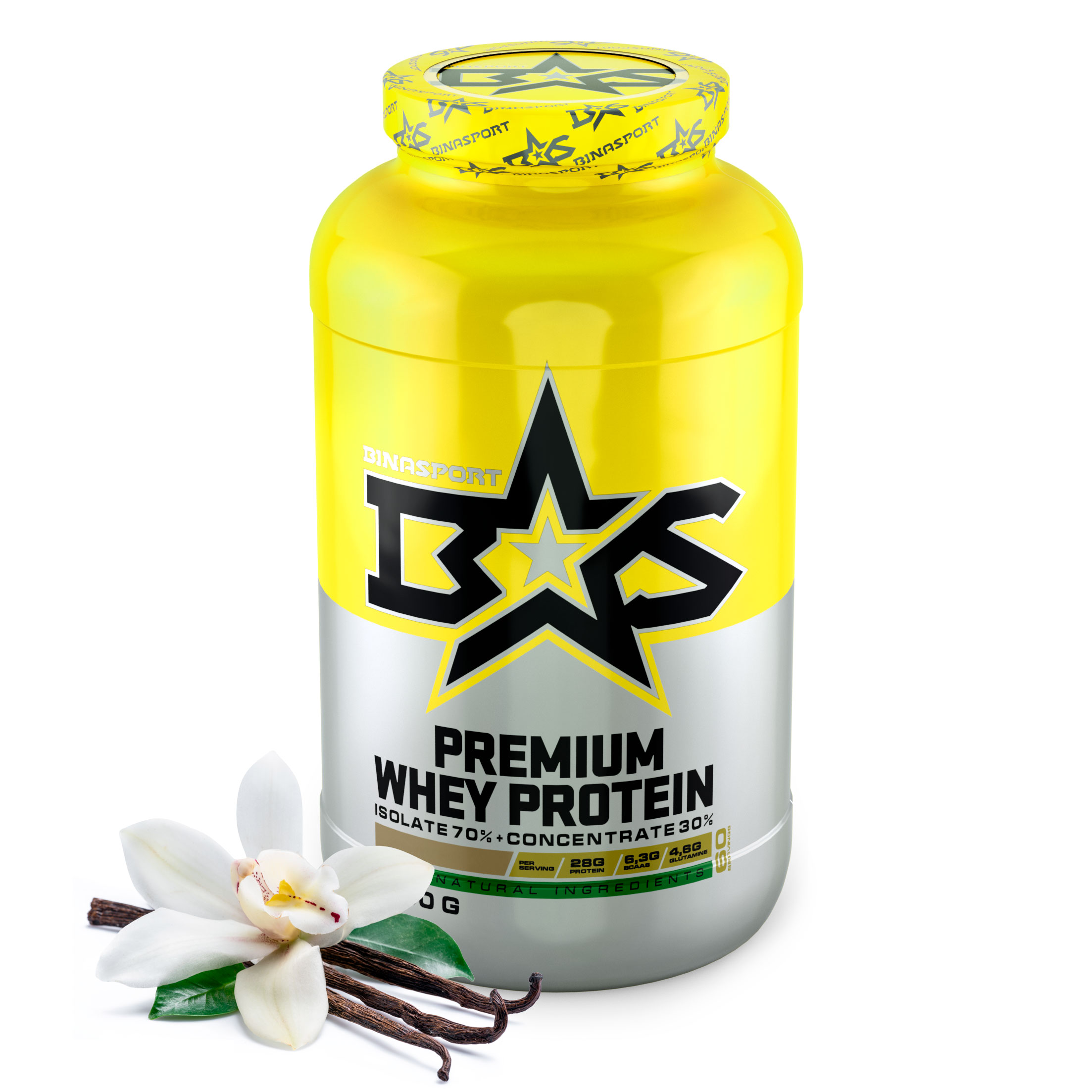 Протеин Binasport Premium Whey Protein, 2000 г, vanilla