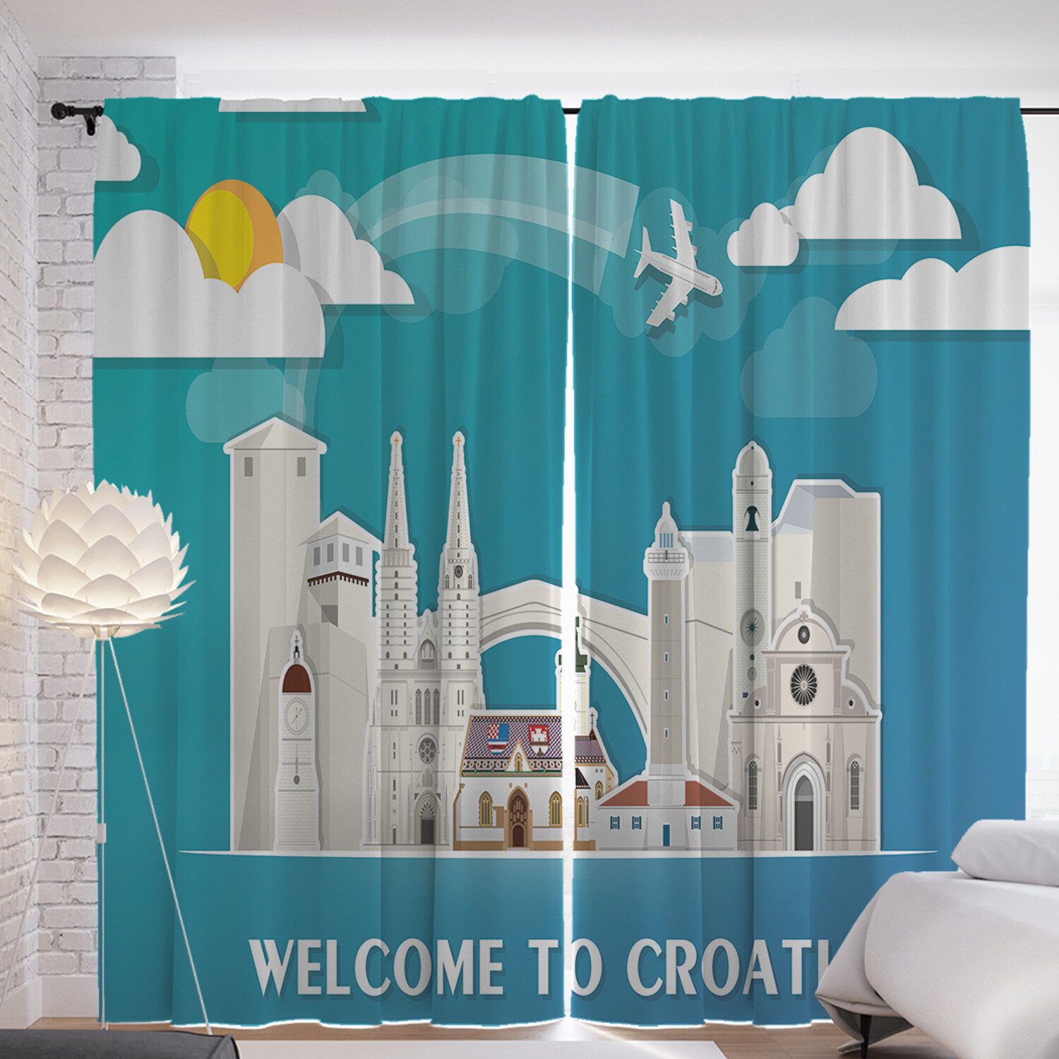 

Шторы с фотопечатью JoyArty "Приглашение в Хорватию" из сатена, 290х265 см, Приглашение в Хорватию