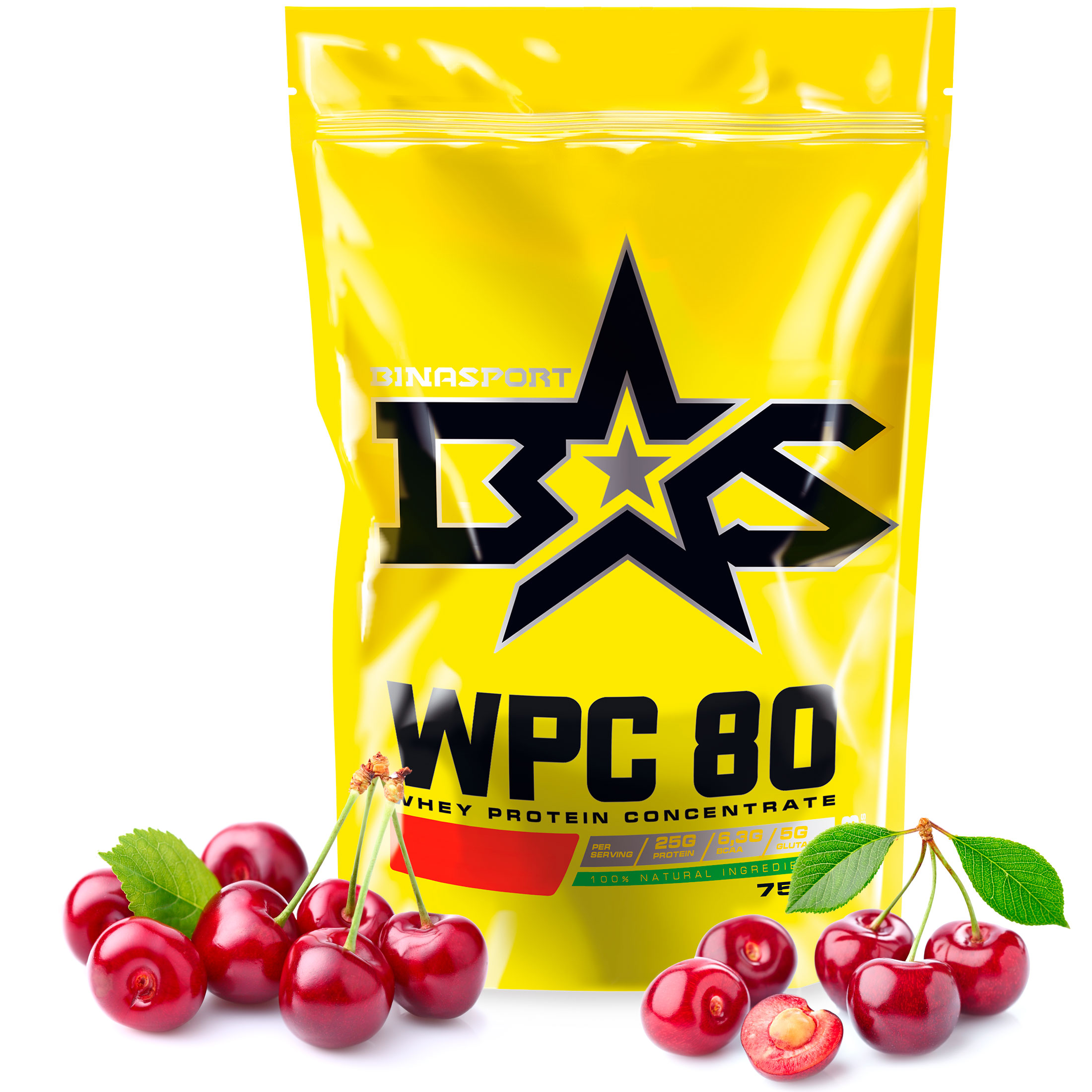 Протеин Binasport WPC 80 Whey Protein, 750 г, cherry