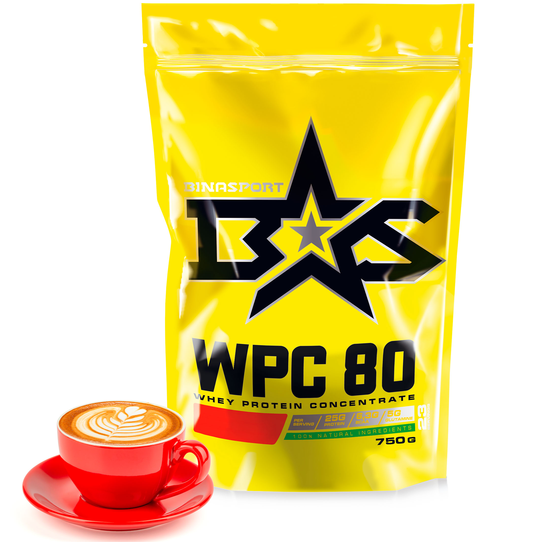 Протеин Binasport WPC 80 Whey Protein, 750 г, capuccino