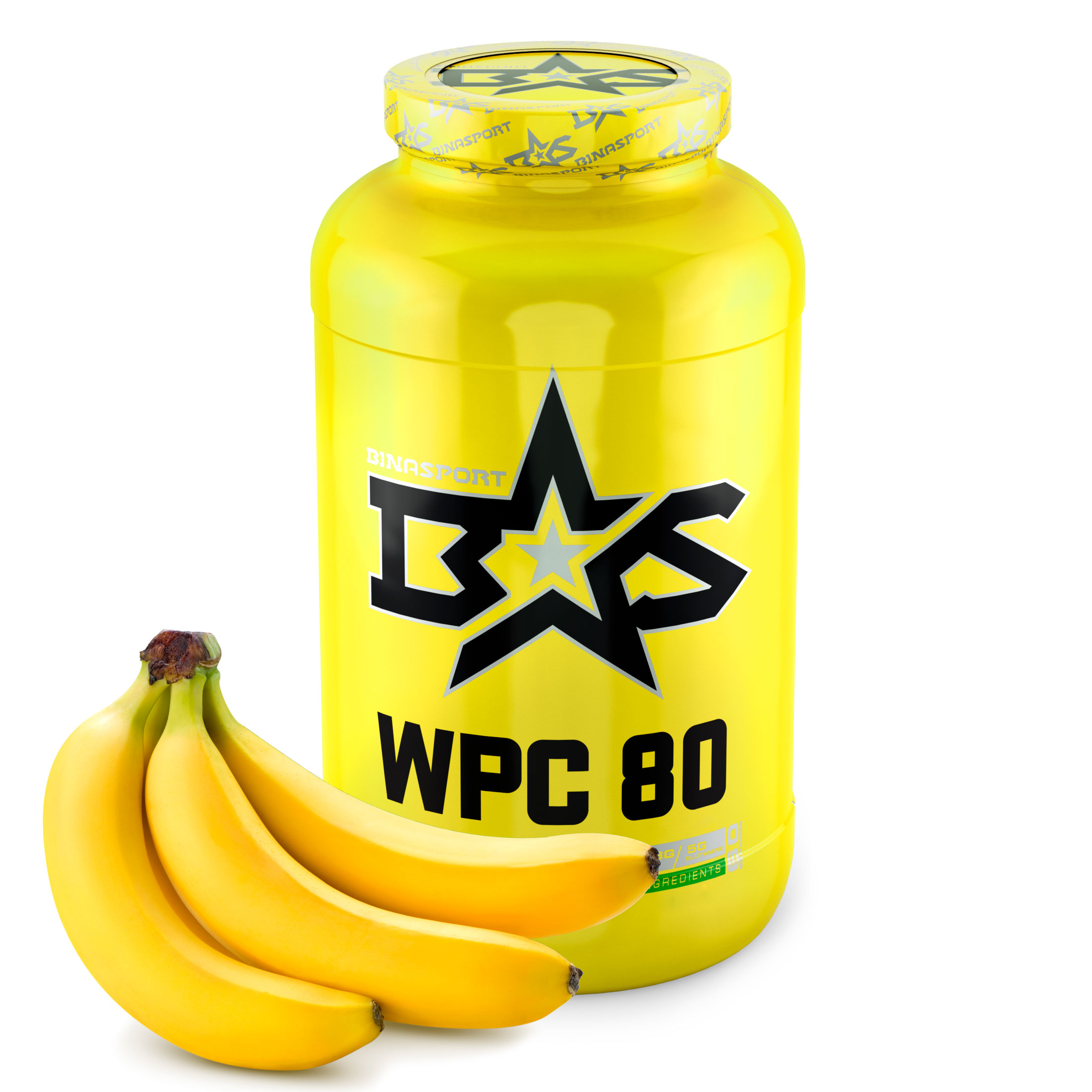 Протеин Binasport WPC 80 Whey Protein, 1300 г, banana