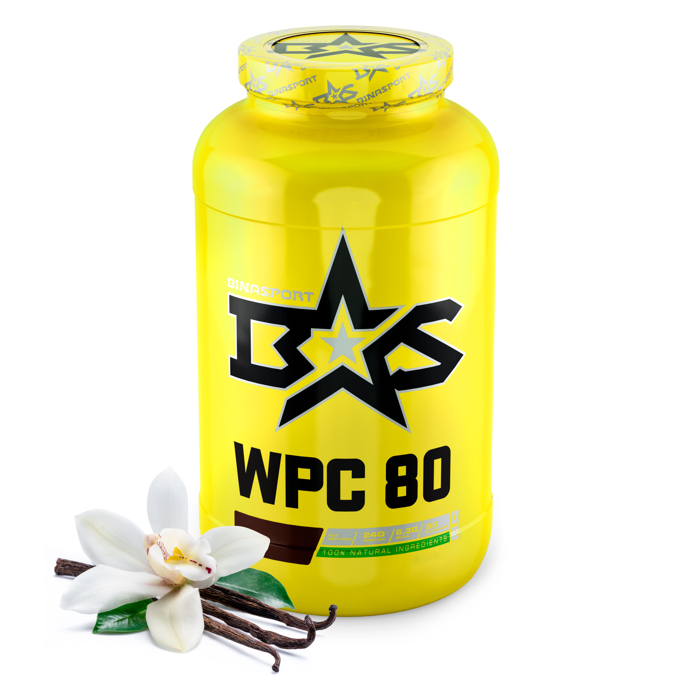 Протеин Binasport WPC 80 Whey Protein, 1300 г, vanilla