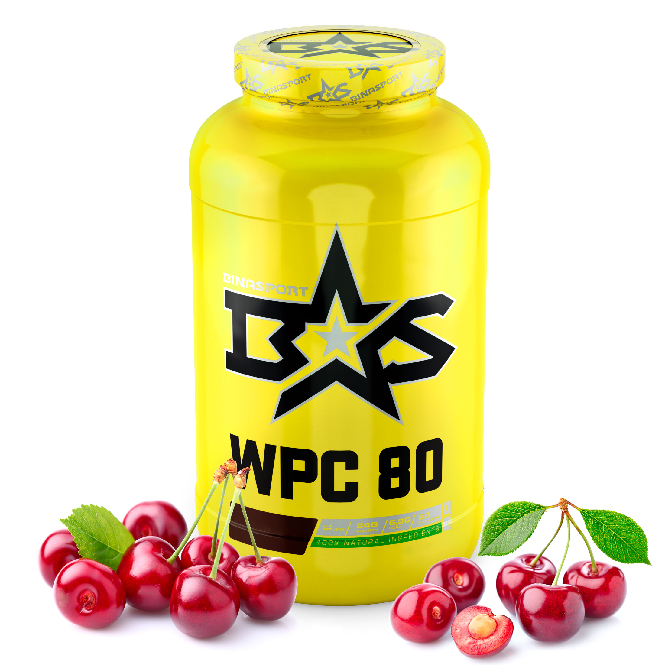 Протеин Binasport WPC 80 Whey Protein, 1300 г, cherry