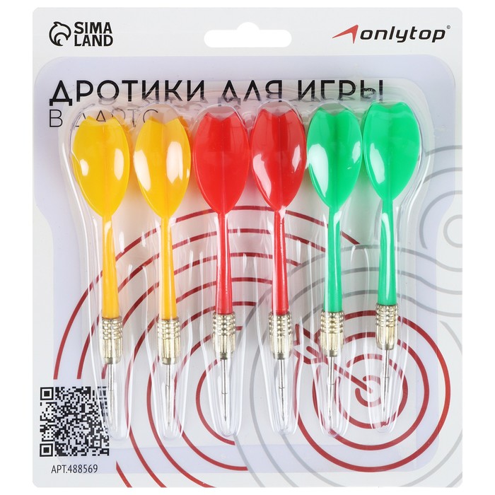 

Стрелы для дартса (в наборе 6 штук), на блистере