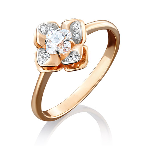 

Кольцо из красного золота р. , PLATINA jewelry 01-4931-00-501-1110-38, фианит, 01-4931-00-501-1110-38