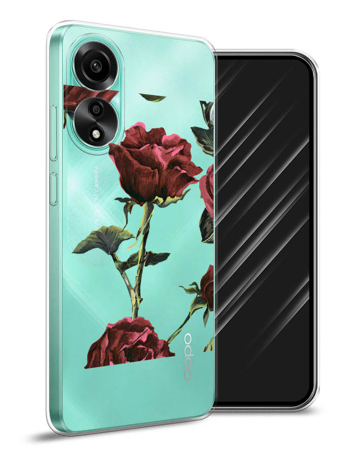 

Чехол Awog на Oppo A78 4G "Бордовые розы фон", Бордовый, 2514750-1