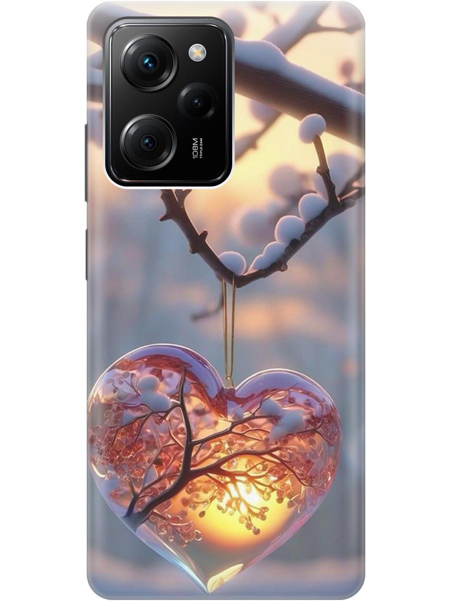 

Силиконовый чехол на Poco X5 Pro 5G с принтом "Ледяное сердце", Прозрачный;белый;желтый;оранжевый, 767959791