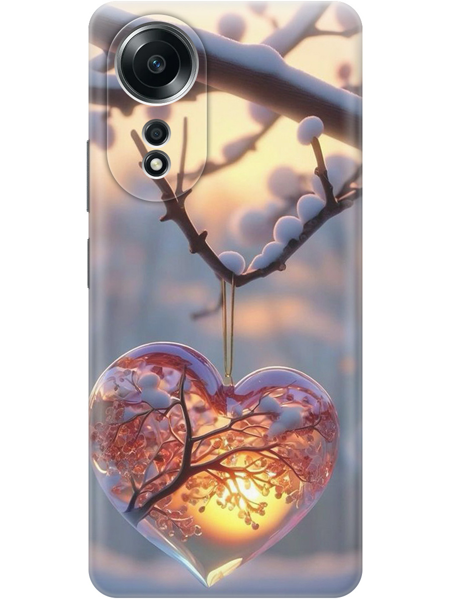 

Силиконовый чехол на Oppo A58 4G с принтом "Ледяное сердце", Прозрачный;белый;желтый;оранжевый, 782629491