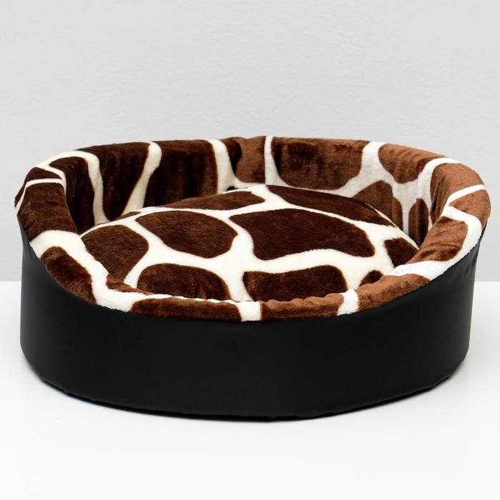 

Лежанка Оксфорд №2, с мехом, 46 х 36 х 15 см микс цветов