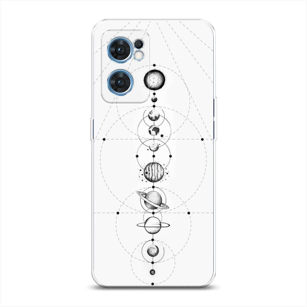 

Чехол на Oppo Find X5 Lite "Парад планет", Серый, 259850-2
