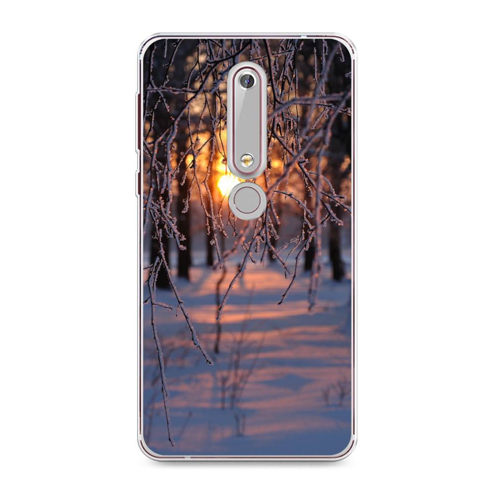 

Чехол на Nokia 6.1 2018 "Зима 7", Оранжевый;розовый;черный, 120950-2