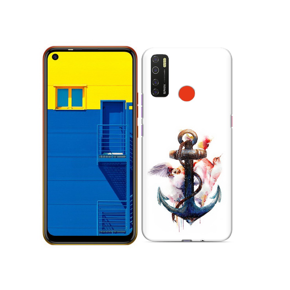 

Чехол MyPads Tocco для Tecno Spark 5 якорь с птицами, Tocco