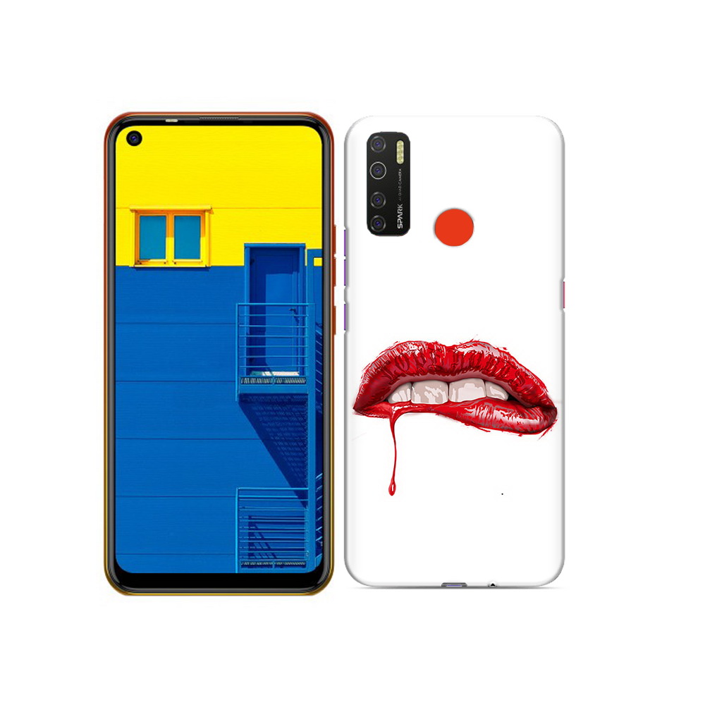 

Чехол MyPads Tocco для Tecno Spark 5 яркие красные губы, Tocco
