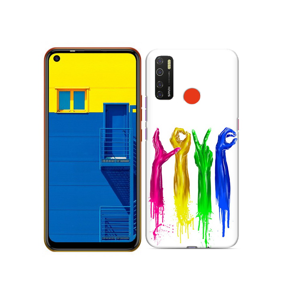 

Чехол MyPads Tocco для Tecno Spark 5 яркие руки love, Tocco