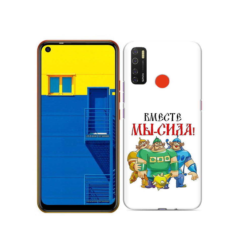 

Чехол MyPads Tocco для Tecno Spark 5 23 февраля богатыри, Tocco
