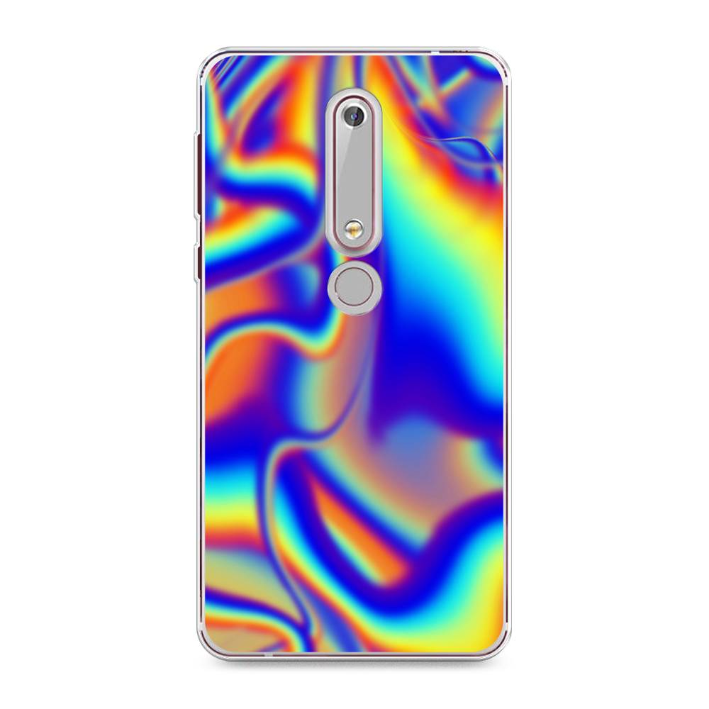 

Чехол на Nokia 6.1 2018 "Яркая голограмма", Разноцветный, 120950-3