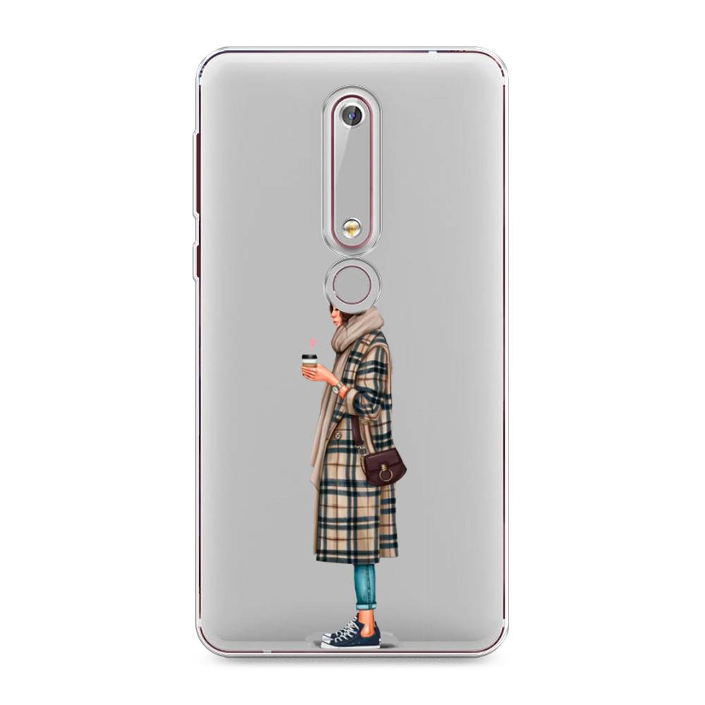 

Чехол на Nokia 6.1 2018 "Утренний кофе", Коричневый;бежевый, 120950-6