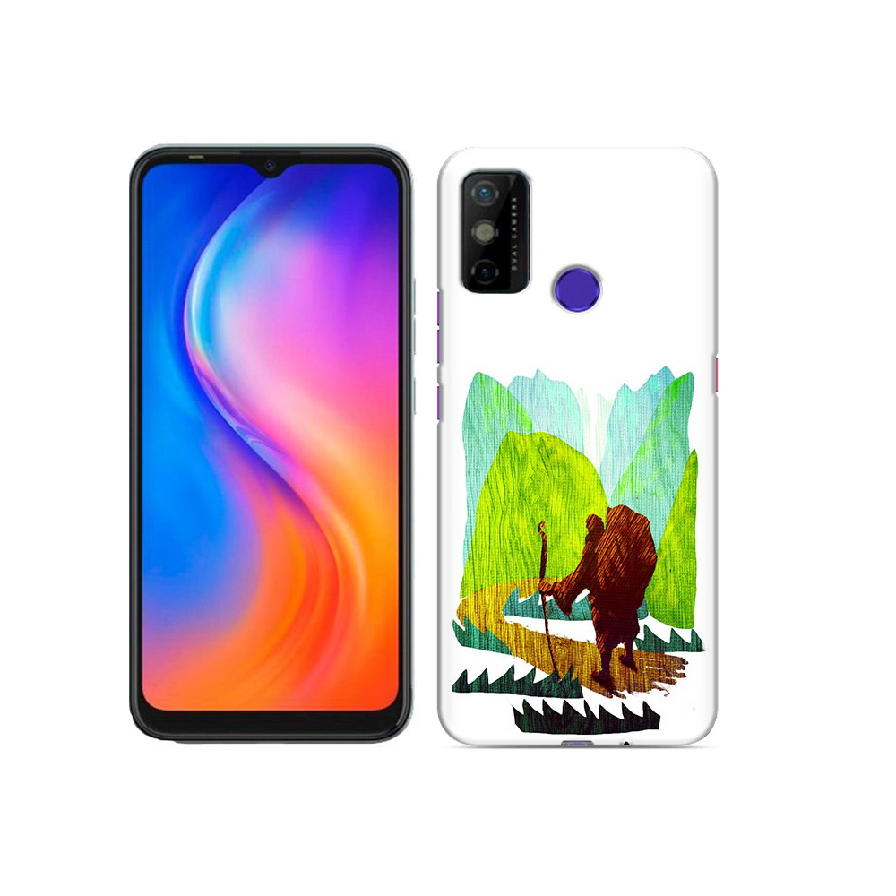 

Чехол MyPads Tocco для Tecno Spark 6 GO Лесная тропа, Прозрачный, Tocco