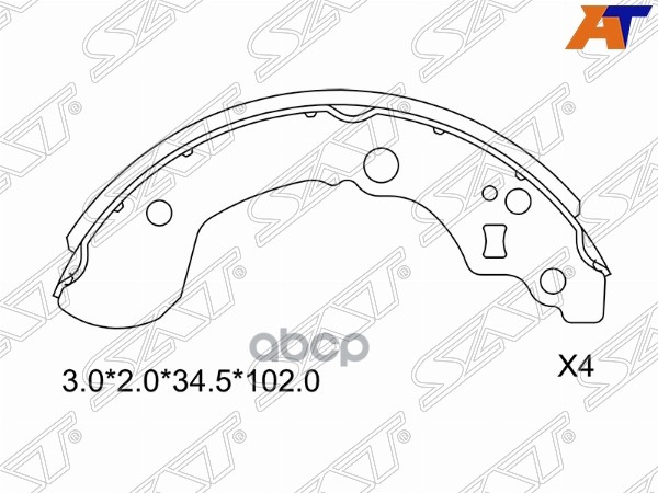 

Колодки Барабанные Зад Nissan Primera P11 96-01 Sat арт. ST-44060-7E625
