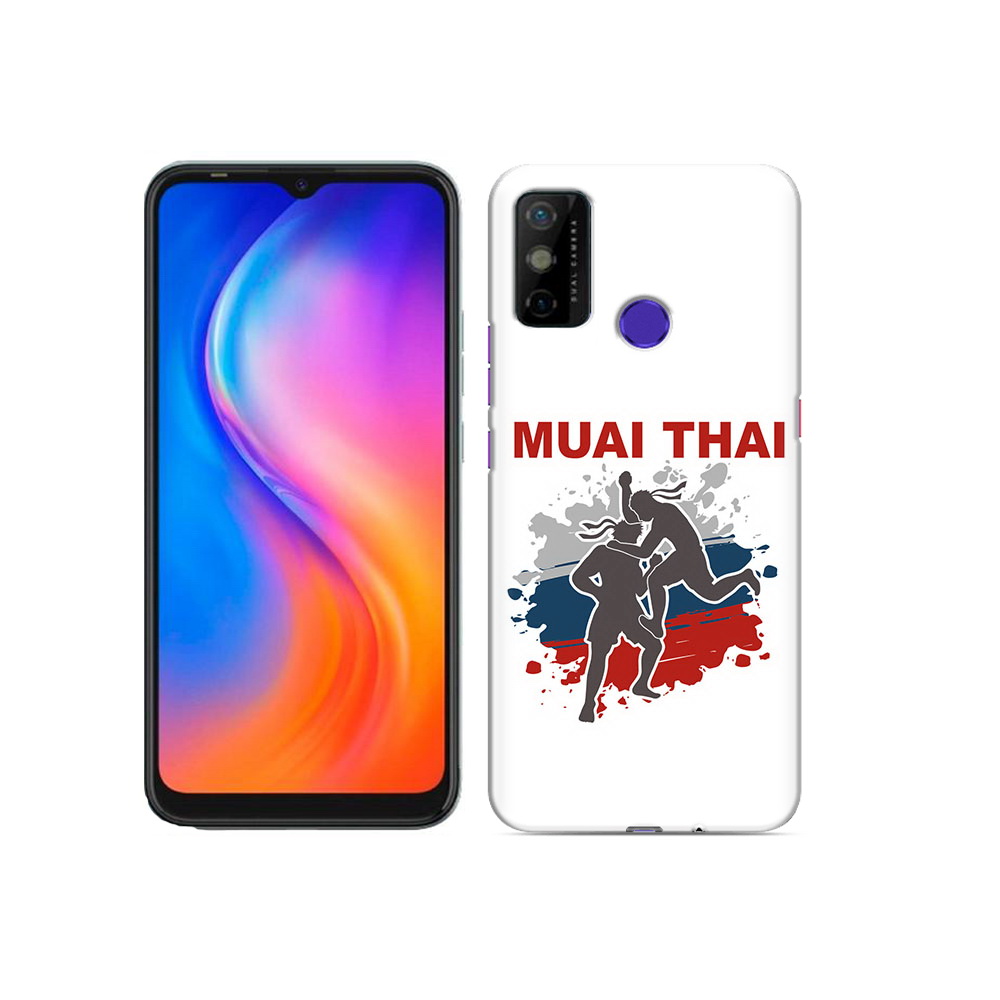 

Чехол MyPads Tocco для Tecno Spark 6 GO Муайтай, Прозрачный, Tocco