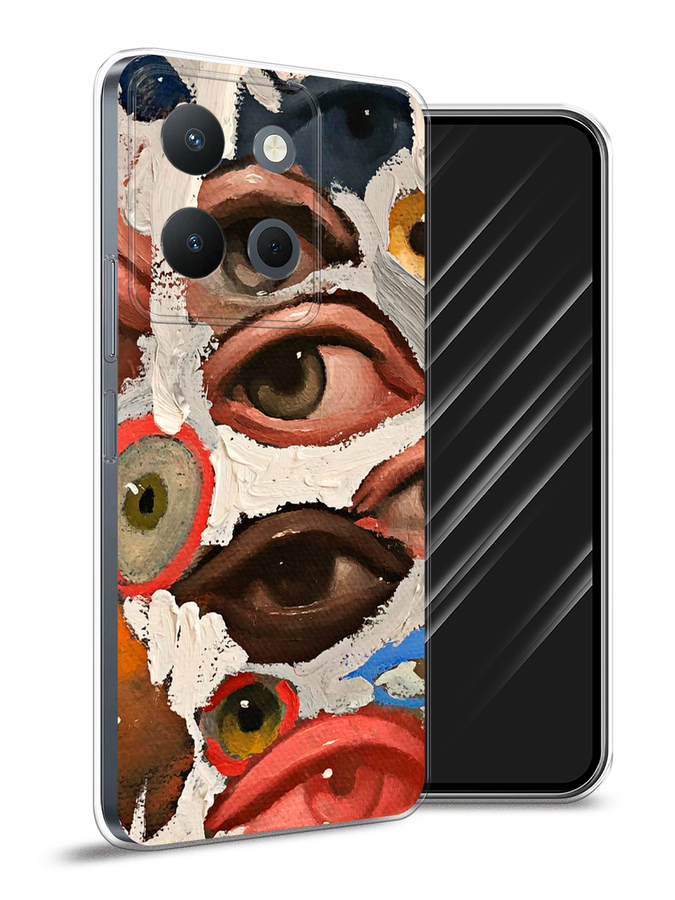 

Чехол Awog на Vivo Y36 4G "Глаза масляная живопись", Серый;бежевый;красный, 269250-1