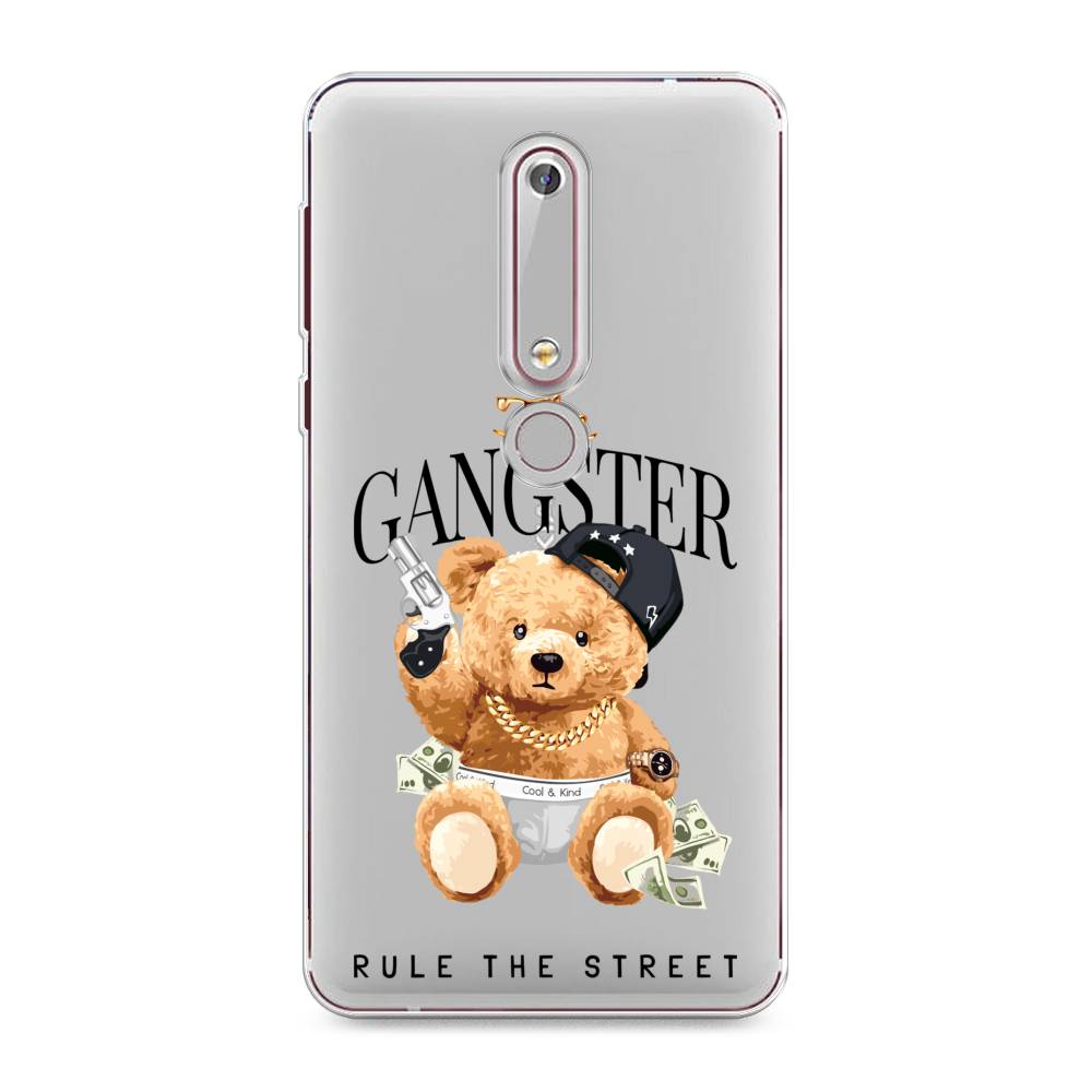 

Чехол на Nokia 6.1 2018 "The Gangster", Бежевый;серый;черный, 120950-6