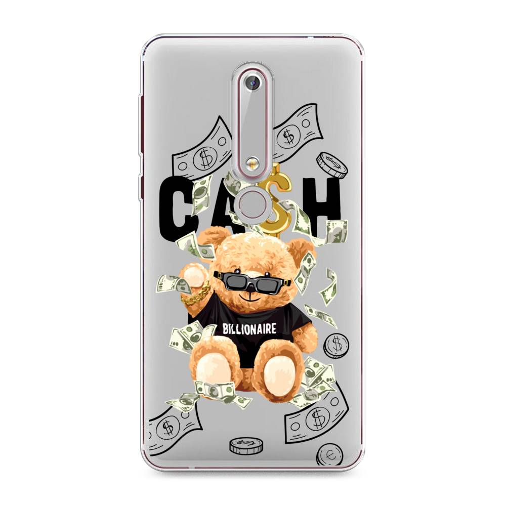 

Чехол на Nokia 6.1 2018 "Big cash", Черный;серый;бежевый, 120950-6