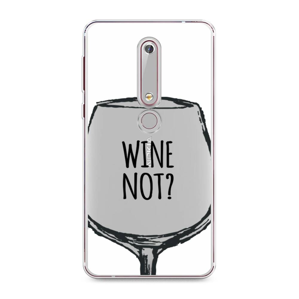 

Чехол на Nokia 6.1 2018 "Wine not white", Белый, 120950-6