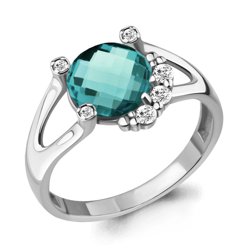 

Кольцо из серебра р.  AQUAMARINE 6921788А_925_р, 6921788А_925_р
