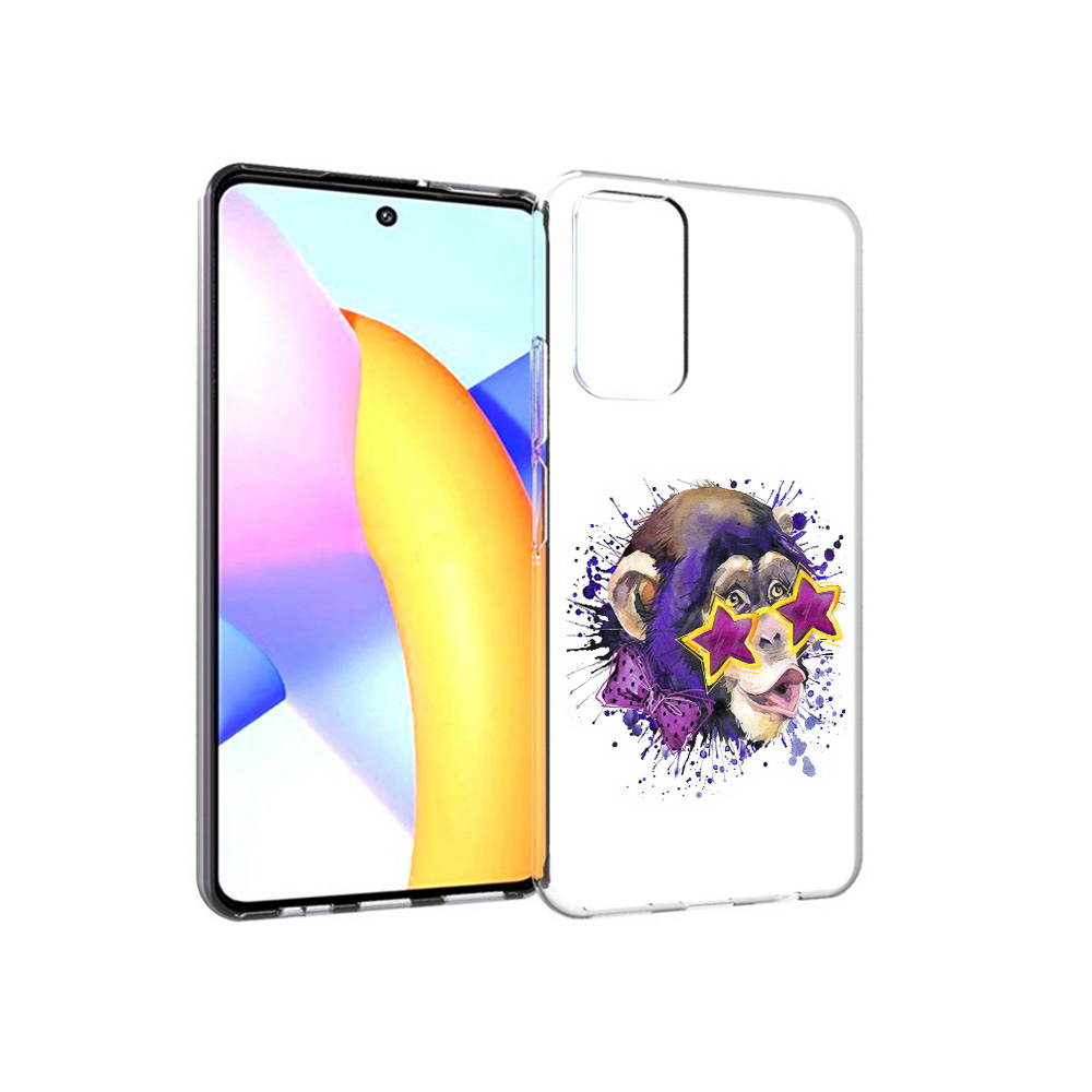 

Чехол MyPads Tocco для Huawei Honor 10 X Lite обезьяна в очках, Прозрачный, Tocco